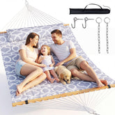 Everyfun front view double hammock showing full flat bed and inviting lounge