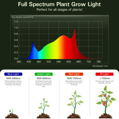 EVERYGROW close-up of bulb LED array showing spectrum detail for plant growth