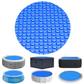 Evoio front packaging of 8 ft round cover showing product and size benefits