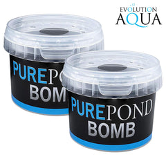 Evolution Aqua Pure Pond Bomb pour close-up highlighting concentrated liquid texture and potency