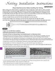 Excursions close-up of heavy knotted 2-inch mesh highlighting strength and durability