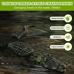 EXLIPO floating crocodile in pond illustrating realistic float and visual impact
