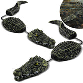 EXLIPO front view of floating crocodile showing lifelike posture and curb appeal