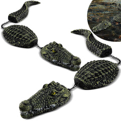 EXLIPO front view of floating crocodile showing lifelike posture and curb appeal