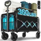 Exovyn front view of assembled wagon showing sturdy frame and roomy cargo benefit