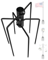 extenpole front view showing black stainless steel stabilizer for secure poles