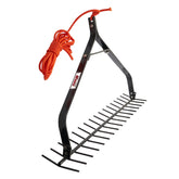 Extreme Max front view showing rake head and 34 teeth for efficient weed removal