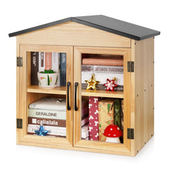 Exttlliy front view of outdoor library showing organized books and curb appeal