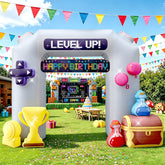 Eyourlife front view of inflatable controller arch creating instant gamer entrance