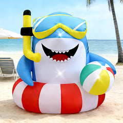 Eyourlife shark front view showing playful design and instant party appeal