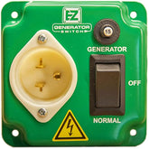 EZ Generator Switch front panel view showing controls and safe operation