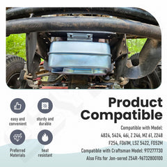 EZYPak muffler installed on mower illustrating restored quiet operation