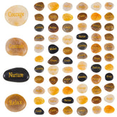 Fabbay front view of mixed-color stone set showing readable inspirational words