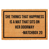 FAGGMY front view showing doormat design and welcome message, durable and stylish