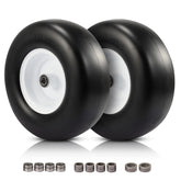 FAHKNS front view of two 13x5.00-6 tires showing durable construction and no flats