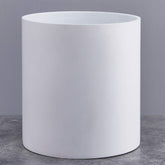 FaithLand front view of matte white 14-inch planter showing elegant profile and modern look