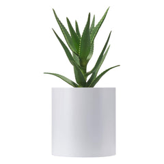 FaithLand front view matte white planter showcasing clean modern lines and lightweight benefit