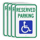 Faittoo front-facing sign pack showing clear wheelchair symbol and reserved text, improves compliance
