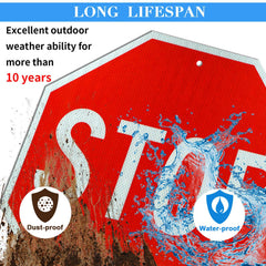Faittoo stop sign mounted on pole for easy installation and secure placement benefit