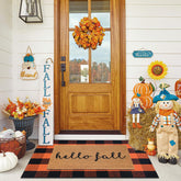 Fallovea front view of 'Hello Fall' coir mat offering a welcoming entrance