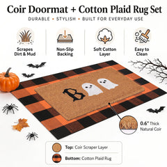 Fallovea black and white plaid rug full size flat, broad coverage and style benefit