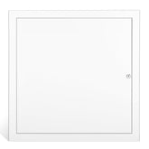 Fancat front view of 20x20 access panel showing clean square door and frame benefit: durable service access