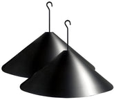 Fandature front view of the black 19-inch baffle showing durable design and protection