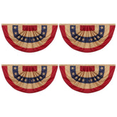 Fanfanwin front view of tea-stained patriotic bunting flag shows classic appeal