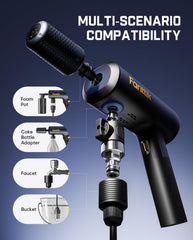 Fanttik NB10 5-in-1 nozzle rotating to change spray patterns quickly