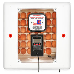 Farm Innovators front view showing incubator and clear window for monitoring benefits