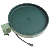 Farm Innovators heated bird bath front view showing shallow tray and durable finish for easy access