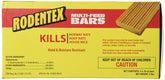 Farnam Rodentex front packaging showing four 16‑oz all‑weather bait bars, effective placement