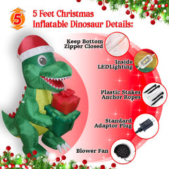 FARONZE close-up of dinosaur holding giftbox highlights playful detail