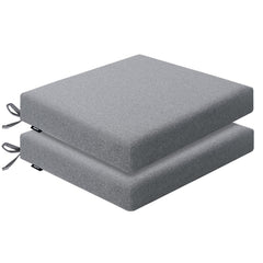 Favofamilie front view of two dark grey cushions showing clean seating look and comfort