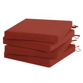Favoyard front view of cushion set showing neat profile and outdoor-ready finish
