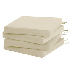 Favoyard front view of four cushions showing neat stack and ready-to-use comfort