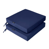 Favoyard front view of cushion on outdoor chair showing clean fit and comfort