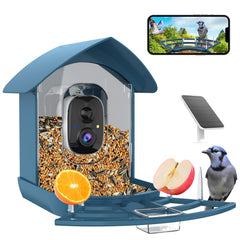 Fazoxo front view of feeder showing camera and clear FHD benefit