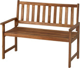 FDW acacia bench front view showing sturdy frame and natural oiled finish benefit durable seating