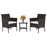 FDW front view of 3-piece bistro set showing styling and space-saving benefit