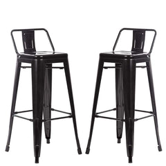 FDW front view of two bar stools showing industrial design and sturdy stance
