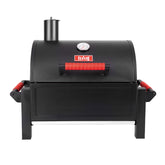 Feasto front view of portable tabletop grill showing compact design and large cooking area