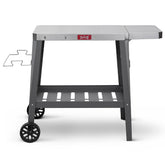 Feasto front view showing full cart and sturdy prep surface for outdoor cooking