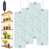 FECiDA front view of 4-pack panel grow lights showing compact benefits