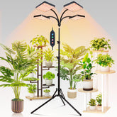 FECiDA tall grow light front view showcasing four heads and elegant home-friendly design for brighter growth