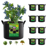 FEED GARDEN front view of eight 25 gallon bags showing sturdy construction and capacity