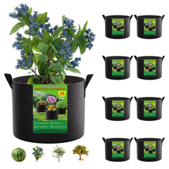 FEED GARDEN front view of eight 25 gallon bags showing sturdy construction and capacity