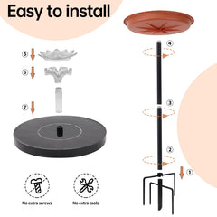 Feemiyo solar panel top angle demonstrating sun-powered, battery-free operation