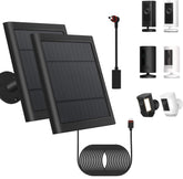 Fehuatenda front view of dual solar panels showing weatherproof housing for reliable charging