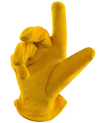 FEISHDEK close-up of top-grain sheepskin palm showing soft durable protection